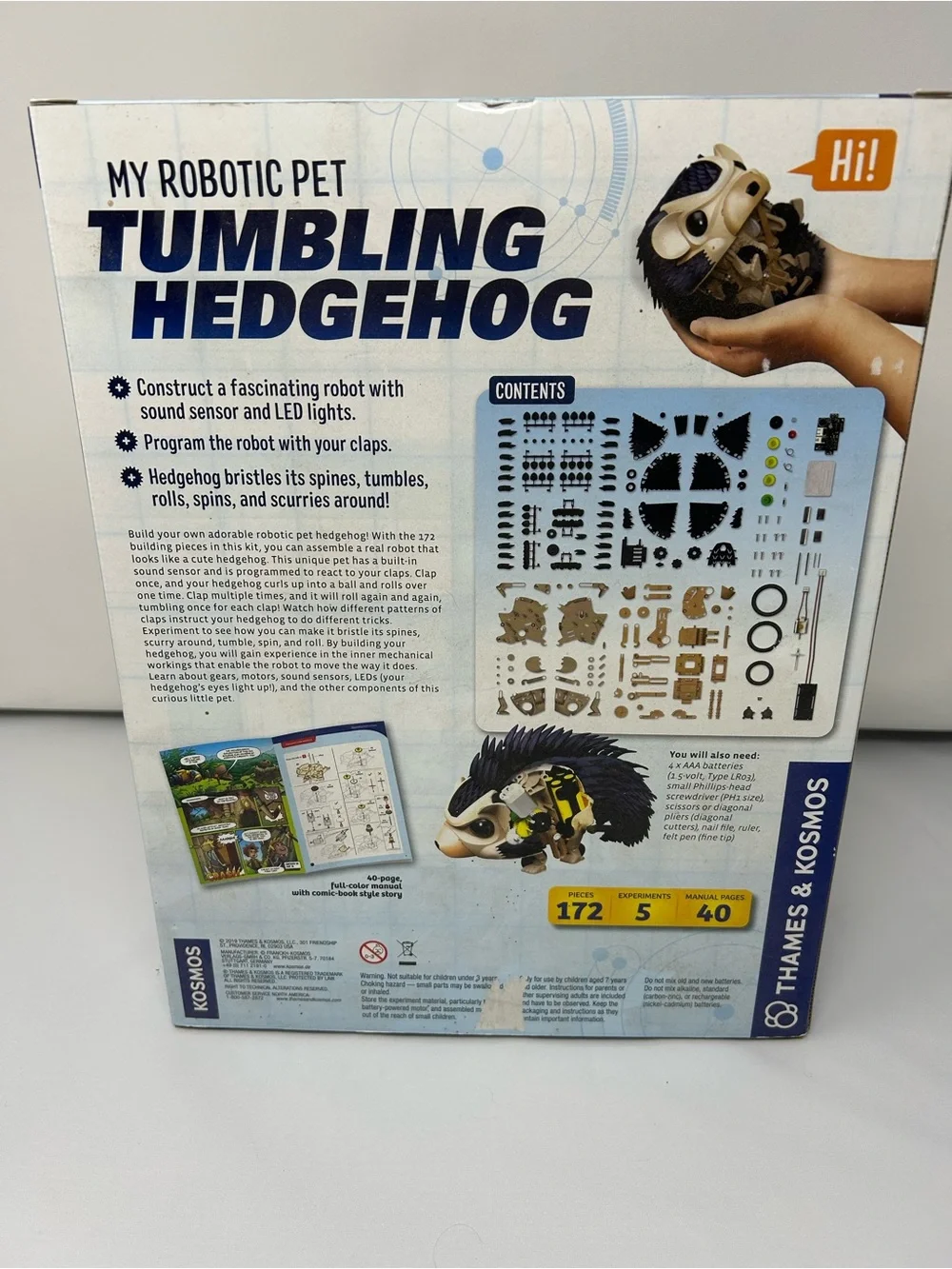 Thames & Kosmos My Robotic Pet Tumbling Hedgehog - Black